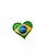 25 Adesivos Pet Coração Brasil - Imagem 1