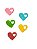 60 Adesivos Pet Coração Candy - Imagem 1