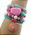 Mix Pulseiras Pink e Verde Turquesa | Ref: KITPLBR486 - Imagem 1