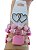 Mix Pulseiras Rosa com Brinco de Coração | Ref: KITPLBR462 - Imagem 1