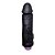 Prótese Realística, Escroto e Vibrador 20,5cm x 4,7cm - Preta (00345) - Imagem 4