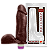 Prótese Realística com Vibrador e Escroto 20,5cm x 4,7cm - Marrom (001409) - Imagem 2