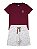 Conjunto Infantil Menino Verão - Mafi Kids Vinho - Imagem 1