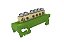 Suporte SOPRANO barramento terra p/ fixacao em trilho din (verde) - Imagem 1