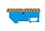 Suporte SOPRANO barramento neutro p/ fixacao em trilho din (azul) - Imagem 1