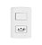 Conj. Interruptor 1 tecla simples + tomada 2p+t 20a 250v pluzie  cod 7218 - Imagem 1