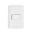 Conj. Interruptor 1 tecla modular branca c/placa paralelo pluzie - 7201 - Imagem 1