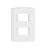 Conj. Placa 4x2 2 secoes branca s/ sup pluzie - 7298 - Imagem 1