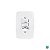 Conj. Interruptor 2 teclas simples + 1 tomadabranco ideale 10a pluzie -3219 - Imagem 1