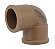 Cotovelo plastubos 90° soldavel marrom 32mm - Imagem 1