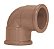 Cotovelo plastilit 90° soldavel marrom 50mm - Imagem 1