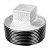 Plug galvanizado (bujão) 3'' - Imagem 1