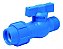 Adaptador pp pead azul c/ reg. Pvc 20mm x 3/4" manopla polierg - Imagem 1
