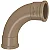 Curva FORTLEV 90° marrom longa 25mm PACOTE C/20 - Imagem 1