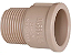 Adaptador plastilit marrom soldável curto lr 25mm x 3/4" - Imagem 1