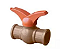 Registro plastilit marrom esfera soldavel 32mm - Imagem 1