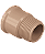Adaptador akato marrom soldável curto 25mm x 3/4" - Imagem 1