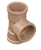 Tee akato marrom soldavel 40mm - Imagem 1