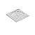 Grelha Krona Quadrada Cromada 150MM - Imagem 1