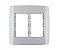 Placa Ilumi Slim 4x4 Branca (6 Modulo Horizontal) 83090 - Imagem 1