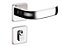 Fechadura SOPRANO icaroway reta banheiro cromado ROS24 (40X53) - Imagem 1