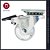 Rodizio Base Giratoria C/ FREIO 35mm Silicone BENDOOR - Imagem 1