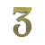 Numero P/apartamento PVC 3 ANNLUX - Imagem 1