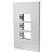 Placa ILUMI 4x2 3 modulos c/ suporte i9 - Imagem 1