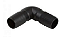 Cotovelo akato interno preto 90 x 1/2'' - Imagem 1