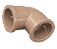 Cotovelo akato 90° soldavel marrom 60mm - Imagem 1