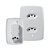 2 Tomadas 2p+t 10a Facil C/placa PLUZIE - Imagem 1