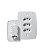 3 Tomadas 2p+t 10a Facil C/placa PLUZIE - Imagem 1