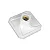 Plafonier Quad. Peq/decor Branco E-27 ANNLUX - Imagem 1
