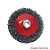 Escova circular MTX ondulada, aco carbono latonado, rosca m14 100mm - Imagem 1