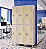 Roupeiro Aço 6 Portas 190x96x40Cm Academia Vestiário Tranca - Imagem 10