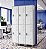 Roupeiro Aço 6 Portas 190x96x40Cm Academia Vestiário Tranca - Imagem 9