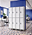 Roupeiro Aço 8 Portas 190x128x40Cm Academia Vestiário Tranca - Imagem 8