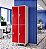 Roupeiro Aço 4 Portas 190x64x40Cm Academia Vestiário Tranca - Imagem 9
