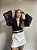 BODY MANGA LONGA PRETO EM TULE LUREX NECKLINE - Imagem 2
