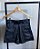 SHORT PRETO COURO SINTÉTICO LEATHER - Imagem 3