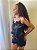 PIJAMA BABY DOLL SEDA E RENDA PRETO YASMIM - Imagem 1