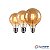 Kit 3 Lâmpada Retro de Filamento LED Elgin G95 40W E27 110v - Imagem 2