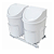 LIXEIRA  ECO 24L CR C/TRILHO 8718- 250X420X505 JOMER - Imagem 1
