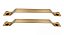 Puxador Para Porta Nord Duplo Dourado  Zen 30 Cm - Imagem 1