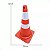 Cone Flexível Laranja 50cm Para Sinalização De Trânsito Refletivo / BR Plast - Imagem 1
