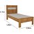 Cama Solteiro TCIL Chicago/Safira Cinamomo - Imagem 3