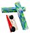 Manoplas Absolute Mtb Bmx3 160mm Tipo Gios Gi058 Cores Par Cor Branco Azul Verde - Imagem 1