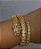 BRACELETE DOURADO CRAVEJADO COBRA - Imagem 1