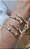 BRACELETE DOURADO PREGO CRAVEJADO ZIRCÔNIAS COLORS - Imagem 1