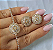 CONJUNTO DOURADO PULSEIRA E BRINCOS CRAVEJADOS - Imagem 1
